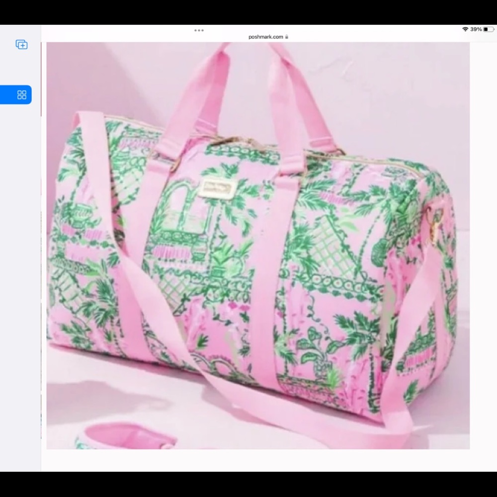 Lilly Pulitzer Pink/Green Gym Bag GWP, NEW
